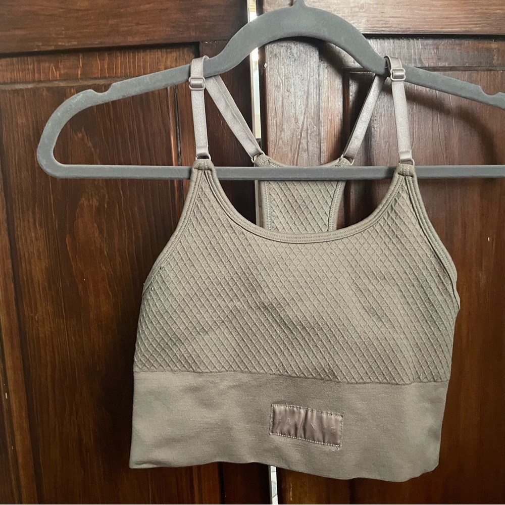 Balance Athletica Tan Ribbed Sports Bra